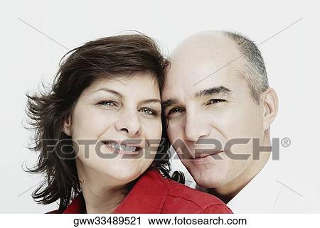 Stock Image - Close-up of a mature couple. Fotosearch