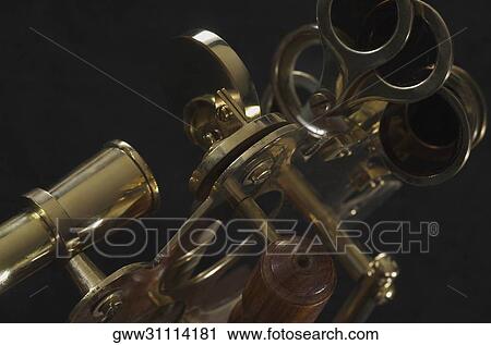 Stock Image - Close-up of a phoropter. Fotosearch