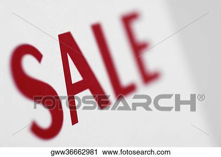 Stock Image - Close-up of a sale sign. Fotosearch