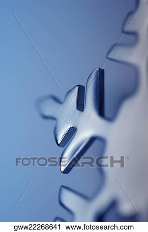Stock Image - Close-up of a snowflake Christmas decoration. Fotosearch