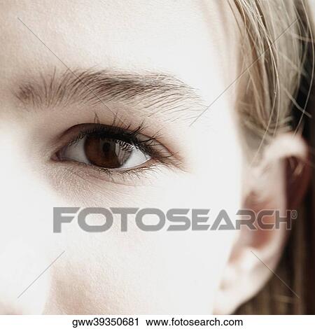 Close-up of a teenage girl's eye View Large Photo Image Stock Image - Close-up of a teenage girl's eye. Fotosearch