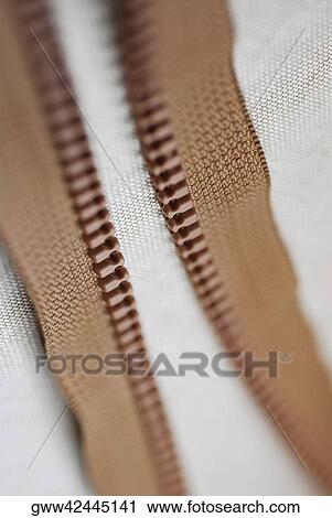 Stock Image - Close-up of a zipper. Fotosearch