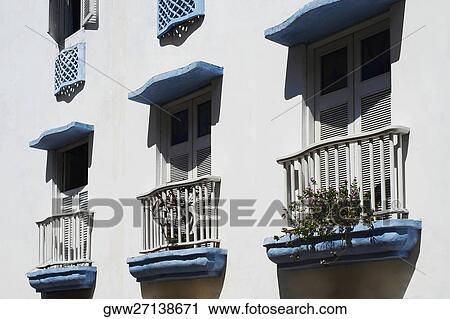 Stock Image - Close-up of an apartment building. Fotosearch