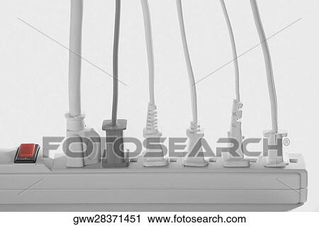 Close-up of an electric extension cords View Large Photo Image Stock Image - Close-up of an electric extension cords. Fotosearch