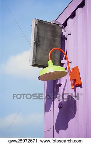 Close-up of an electric light hanging on a cargo container View Large Photo Image Stock Image - Close-up of an electric light hanging on a cargo container. Fotosearch
