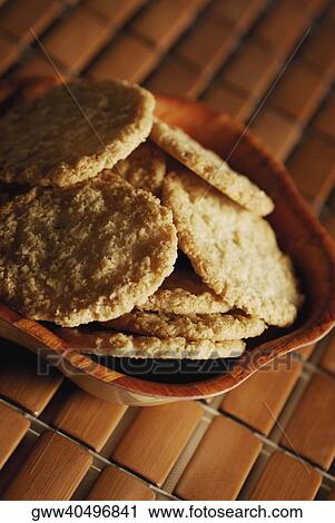 Close-up of biscuits in a bowl View Large Photo Image Stock Image - Close-up of biscuits in a bowl. Fotosearch