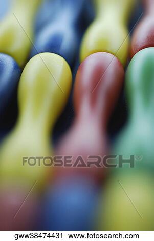 Close-up of bowling pins View Large Photo Image Stock Image - Close-up of bowling pins. Fotosearch