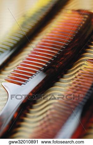 Close-up of combs View Large Photo Image Stock Image - Close-up of combs. Fotosearch