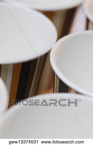 Close-up of disposable cups View Large Photo Image Stock Image - Close-up of disposable cups. Fotosearch