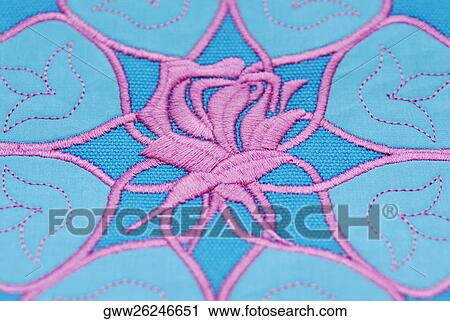 Close-up of embroidery on fabric View Large Photo Image Stock Image - Close-up of embroidery on fabric. Fotosearch