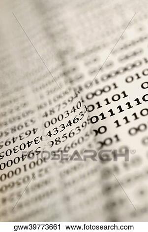 Close-up of financial figures with binary code View Large Photo Image Stock Image - Close-up of financial figures with binary code. Fotosearch