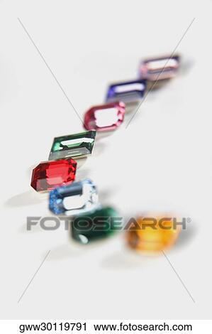 Close-up of gems in a row View Large Photo Image Stock Image - Close-up of gems in a row. Fotosearch