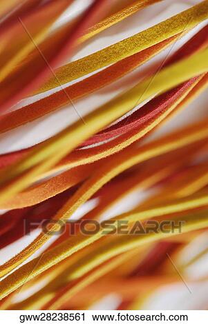 Stock Image - Close-up of leather strips. Fotosearch