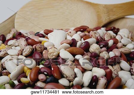 Close-up of mixed beans View Large Photo Image Stock Image - Close-up of mixed beans. Fotosearch