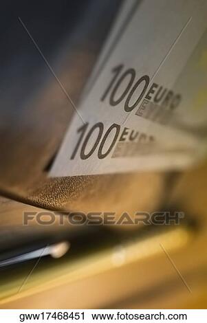 Close-up of one hundred Euro banknotes View Large Photo Image Stock Image - Close-up of one hundred Euro banknotes. Fotosearch