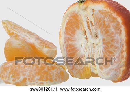 Stock Image - Close-up of orange slices. Fotosearch