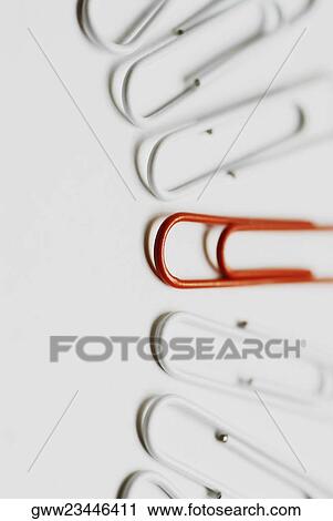 Stock Image - Close-up of paper clips. Fotosearch