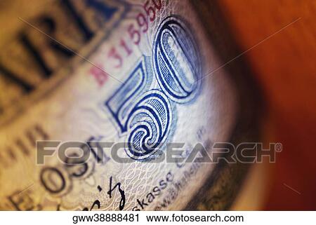 Stock Image - Close-up of paper currency. Fotosearch