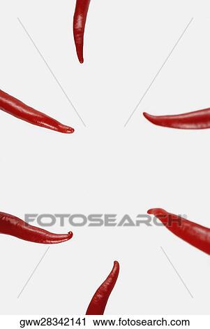 Close-up of red chili peppers View Large Photo Image Stock Image - Close-up of red chili peppers. Fotosearch