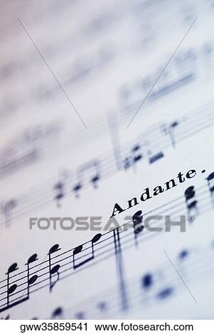 Stock Image - Close-up of sheet music. Fotosearch