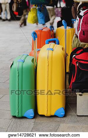 Close-up of suitcases View Large Photo Image Stock Image - Close-up of suitcases. Fotosearch