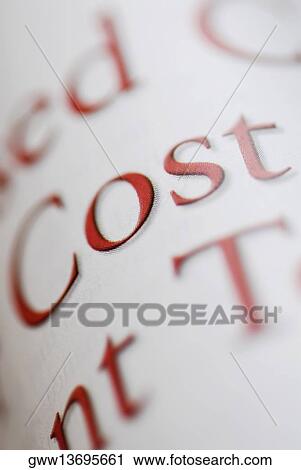 Stock Image - Close-up of text on a sheet of paper. Fotosearch