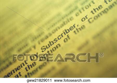 Close-up of text on a sheet of paper View Large Photo Image Stock Image - Close-up of text on a sheet of paper. Fotosearch