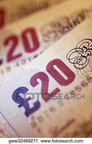 Close-up of twenty pound notes View Large Photo Image Stock Image - Close-up of twenty pound notes. Fotosearch