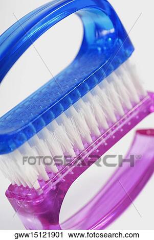 Stock Image - Close-up of two brushes. Fotosearch