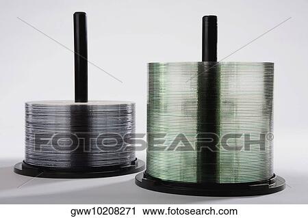 Close-up of two spool of CD's View Large Photo Image Stock Image - Close-up of two spool of CD's. Fotosearch