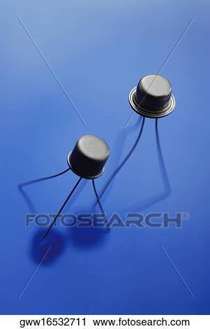 Stock Image - Close-up of two transistors. Fotosearch