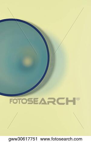 Stock Image - High angle view of a glass bowl. Fotosearch