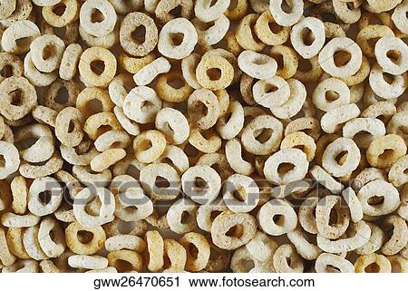 Stock Image - High angle view of breakfast cereal. Fotosearch