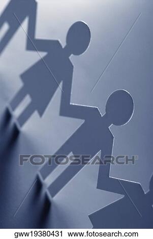 High angle view of paper chain dolls View Large Photo Image Stock Image - High angle view of paper chain dolls. Fotosearch