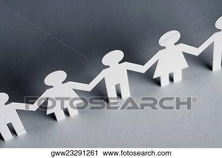 High angle view of paper chain dolls View Large Photo Image Stock Image - High angle view of paper chain dolls. Fotosearch