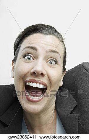 Portrait of a businesswoman screaming View Large Photo Image Stock Image - Portrait of a businesswoman screaming. Fotosearch