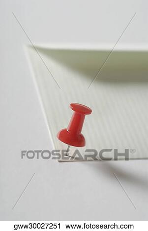 Thumbtack on paper View Large Photo Image Stock Image - Thumbtack on paper. Fotosearch