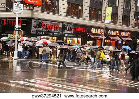 Tourists crossing the road, New York City, New York State, USA View Large Photo Image Stock Image - Tourists crossing the road, New York City, New York State, USA. Fotosearch