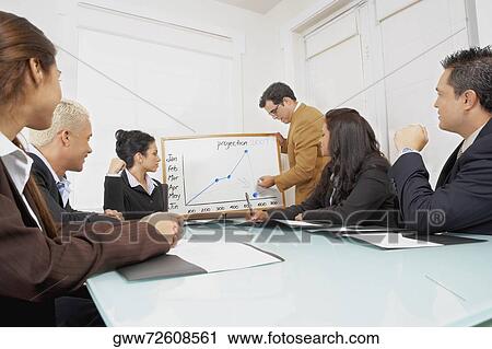Businessman giving a presentation to business executives View Large Photo Image Stock Image - Businessman giving a presentation to business executives. Fotosearch