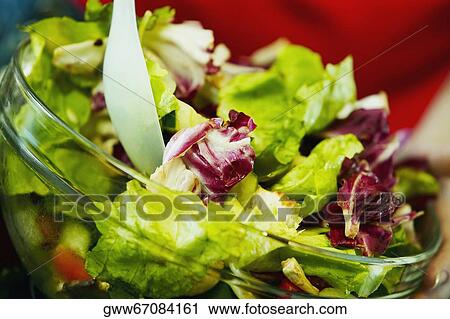 Stock Image - Close-up of a bowl of salad. Fotosearch