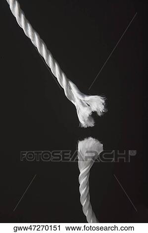 Stock Image - Close-up of a broken rope. Fotosearch