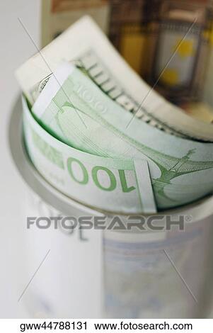 Close-up of a bundle of one hundred Euro banknotes View Large Photo Image Stock Image - Close-up of a bundle of one hundred Euro banknotes. Fotosearch