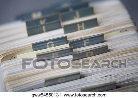 Close-up of a card file View Large Photo Image Stock Image - Close-up of a card file. Fotosearch