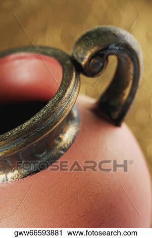 Stock Image - Close-up of a ceramic pot. Fotosearch