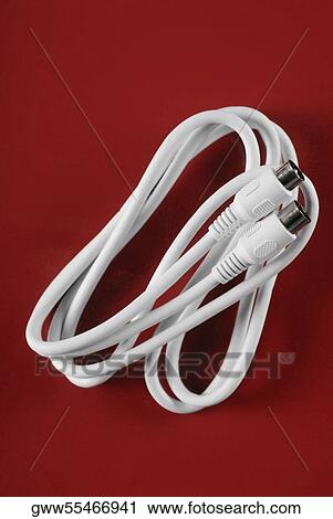 Stock Image - Close-up of a computer cable. Fotosearch