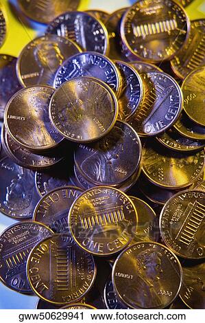 Close-up of a heap of American coins View Large Photo Image Stock Image - Close-up of a heap of American coins. Fotosearch