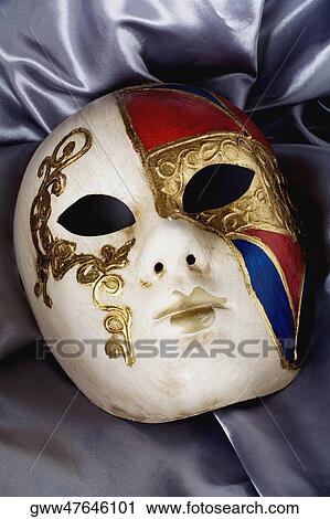 Close-up of a mask on a sheet View Large Photo Image Stock Image - Close-up of a mask on a sheet. Fotosearch