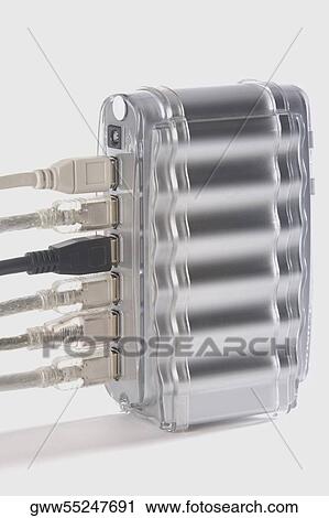 Close-up of a network connection plug View Large Photo Image Stock Image - Close-up of a network connection plug. Fotosearch