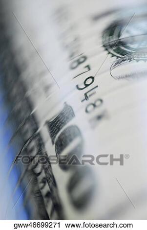Stock Image - Close-up of a one hundred dollar bill. Fotosearch