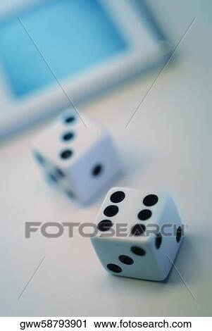 Stock Image - Close-up of a pair of dice. Fotosearch